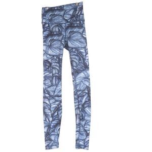 Lululemon Wunder Under Tight HR Nulux Jungle Alpine Blue White Leggings Size 4